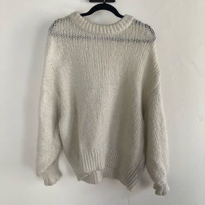 Zara Knit Sweater in Cream/White